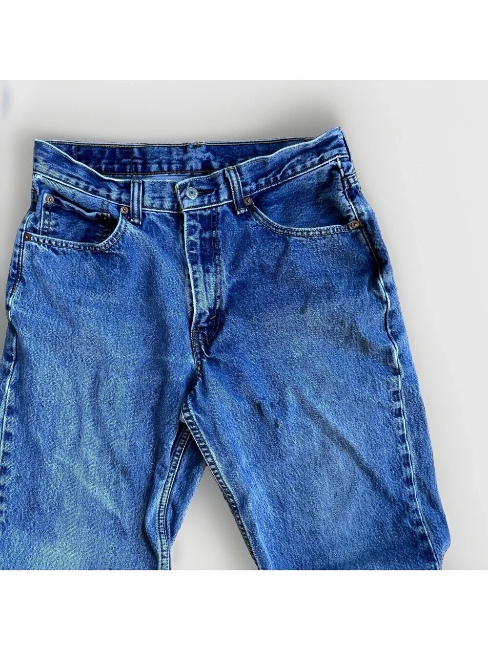 Vintage 90s Levis 550 Mens 33x34 Fits 32x32 Distressed Grunge Faded Jeans